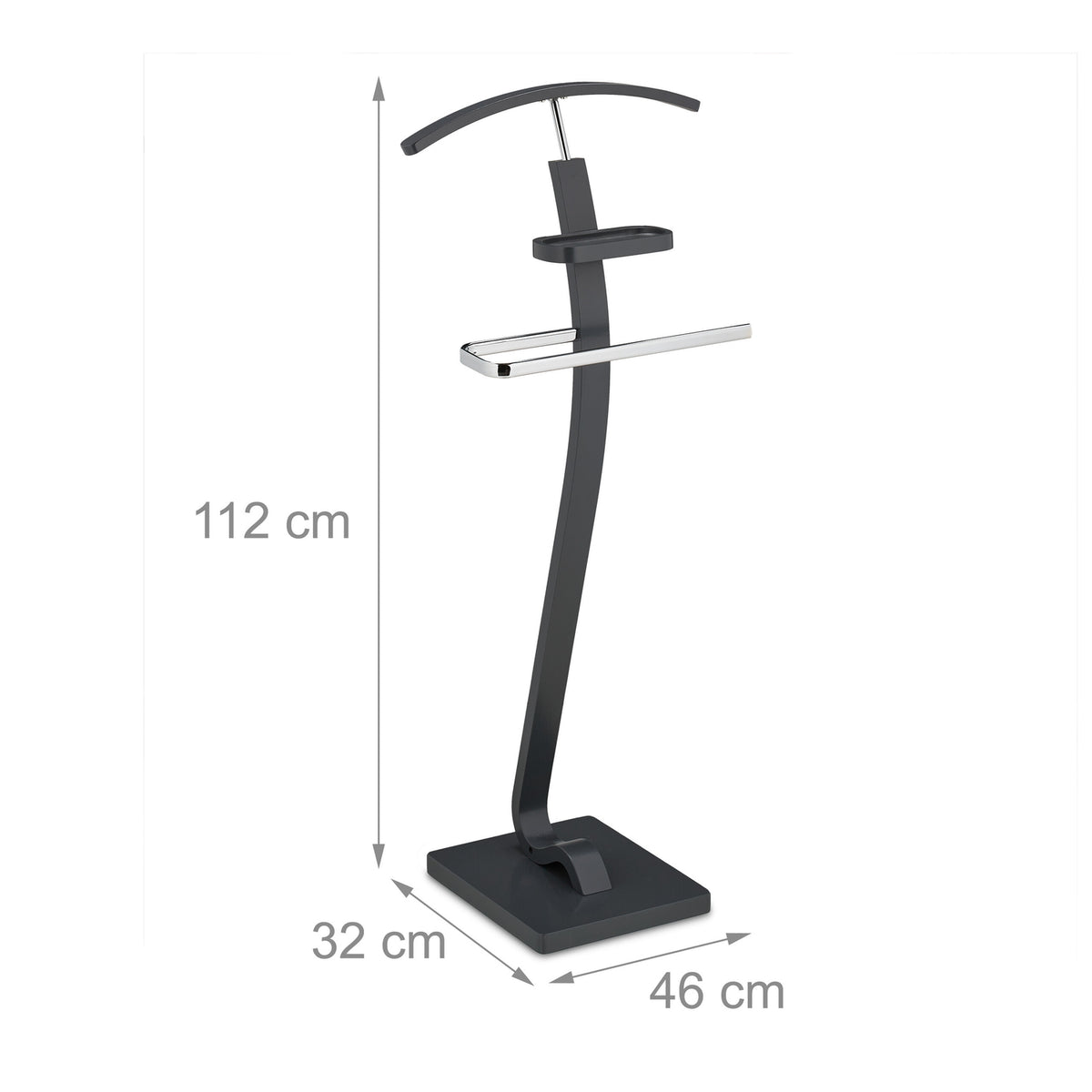 Valet Suit Stand with Hanger and Accessory Shelf