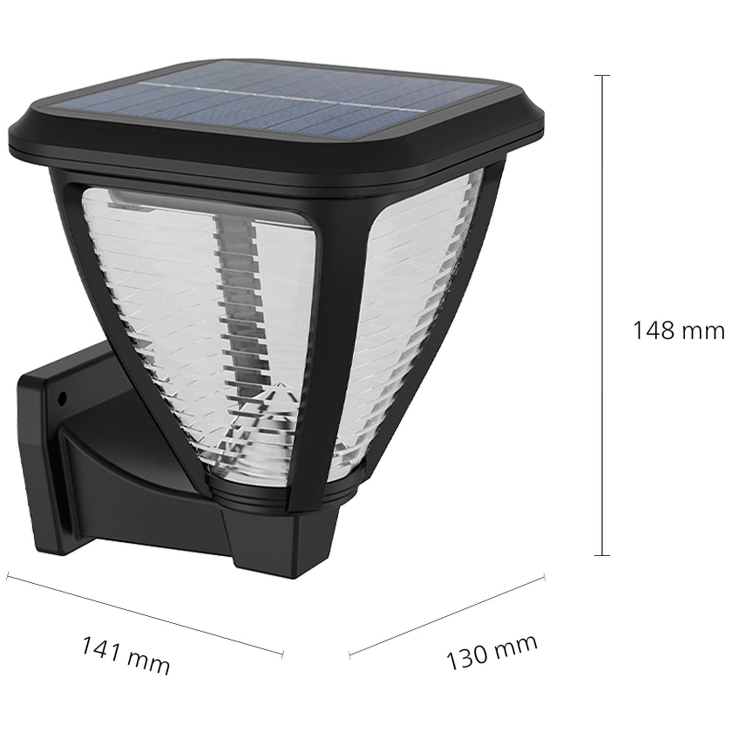 Vapora Wall Lamp Solar LED 200lm Black