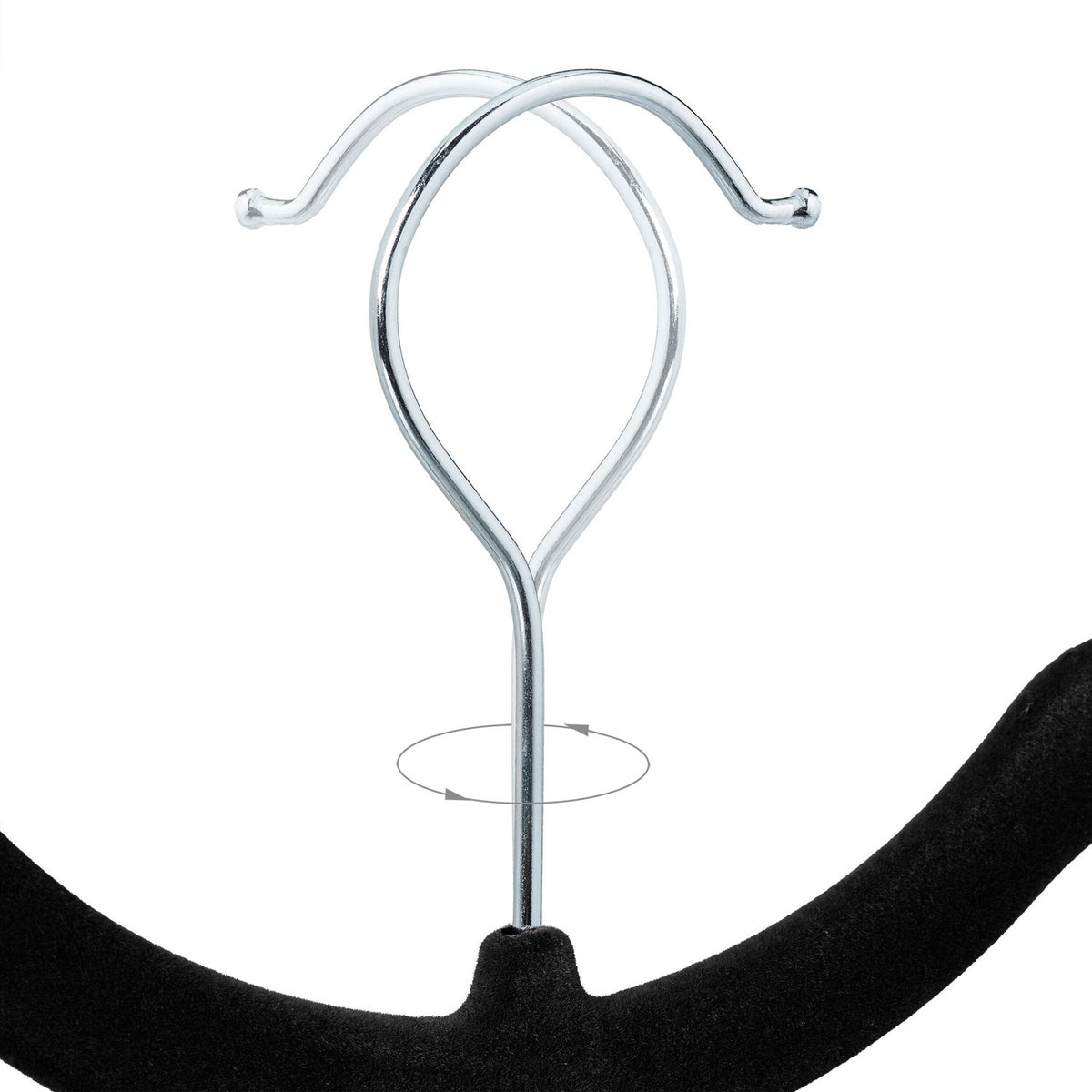 Velvet Flocked Coat Hangers, Non-Slip, Set of 50