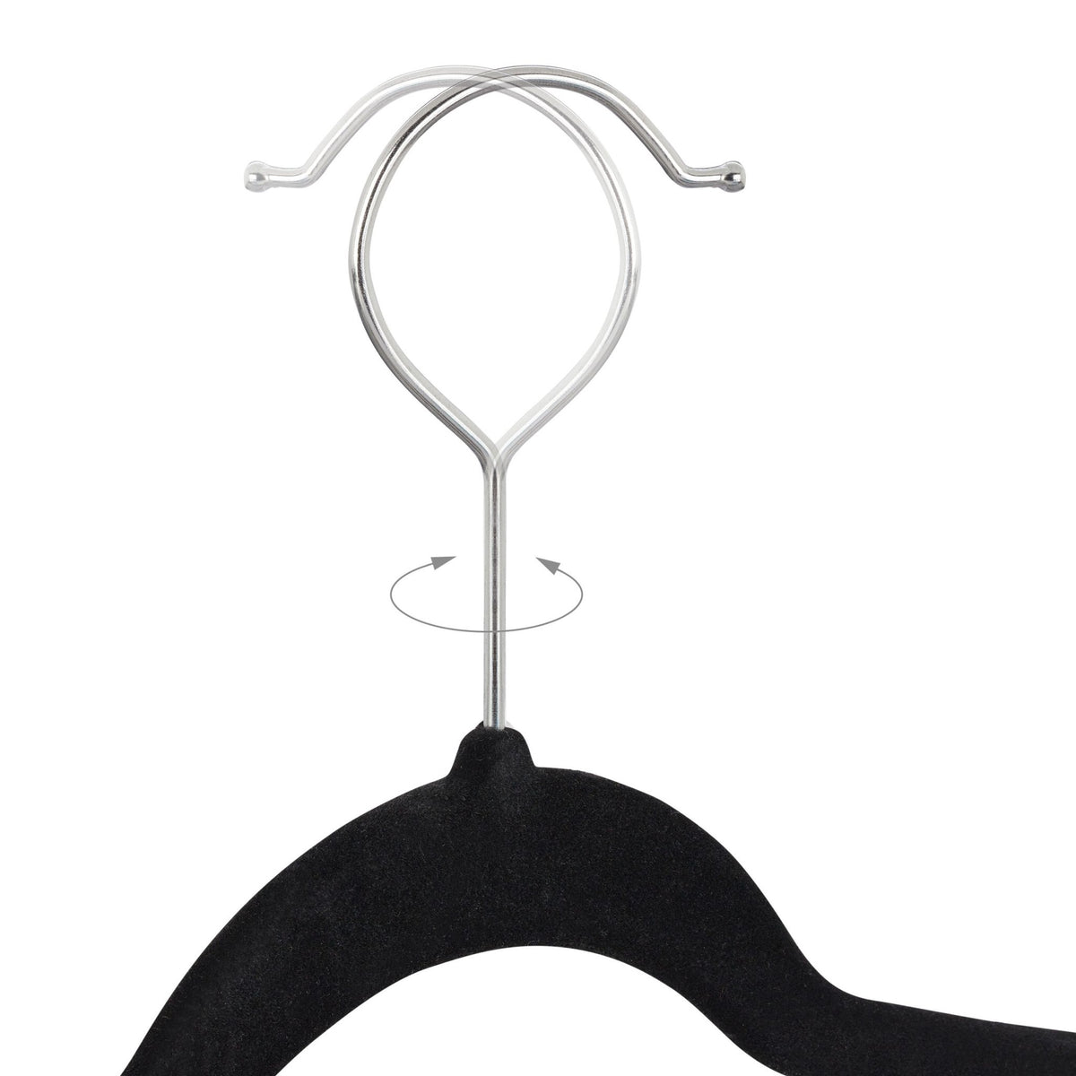 Velvet hanger with clips set of 12