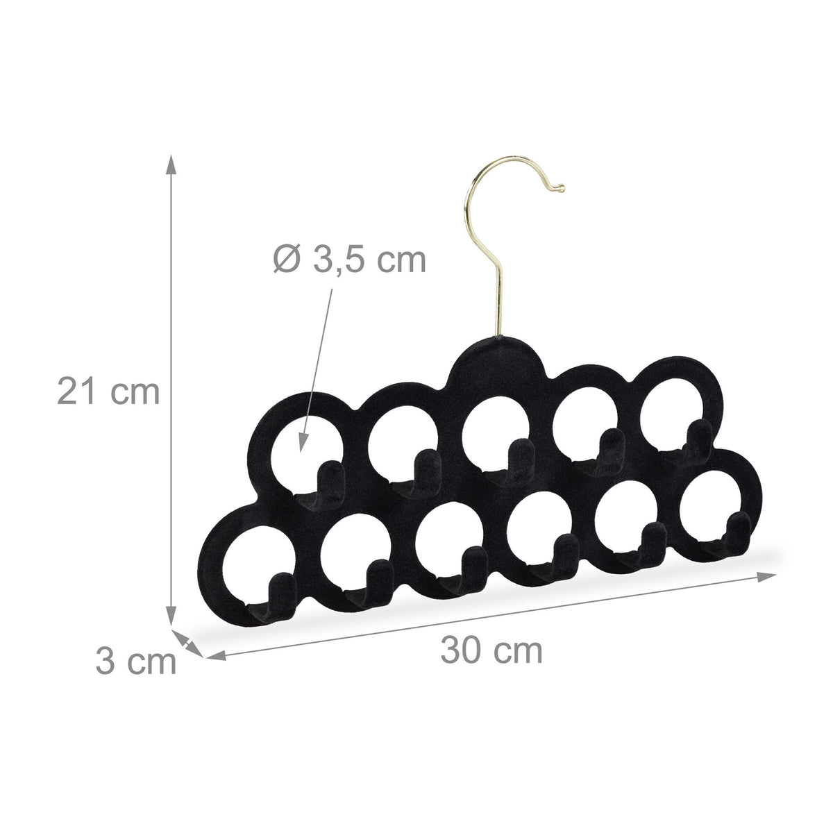 Velvet scarf holder