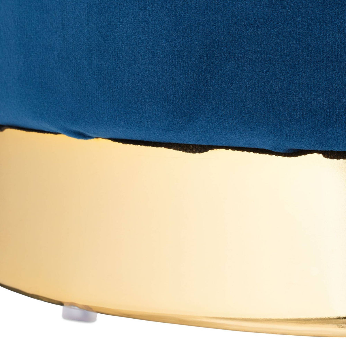 Velvet stool with storage Blue
