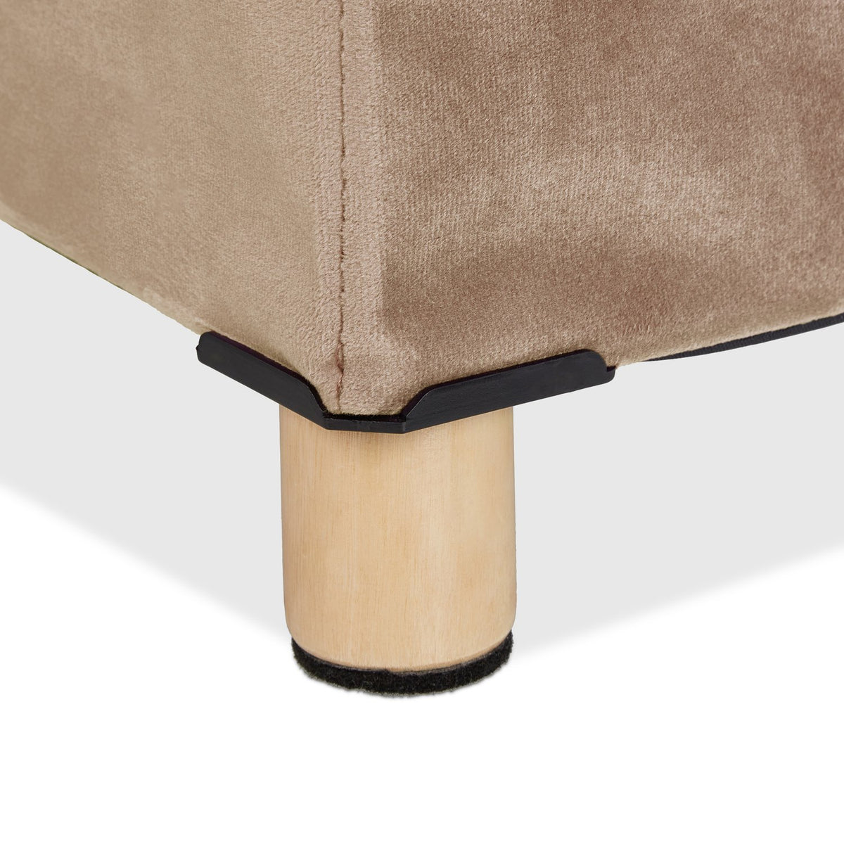 Velvet stool with tray