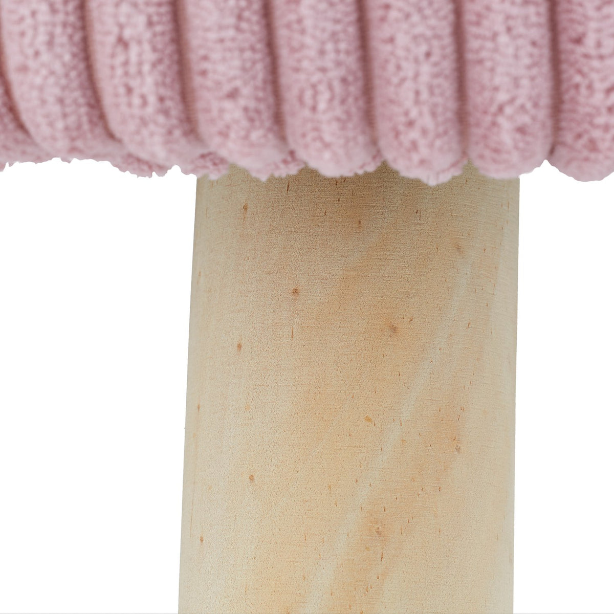 Velvet stool with wooden legs