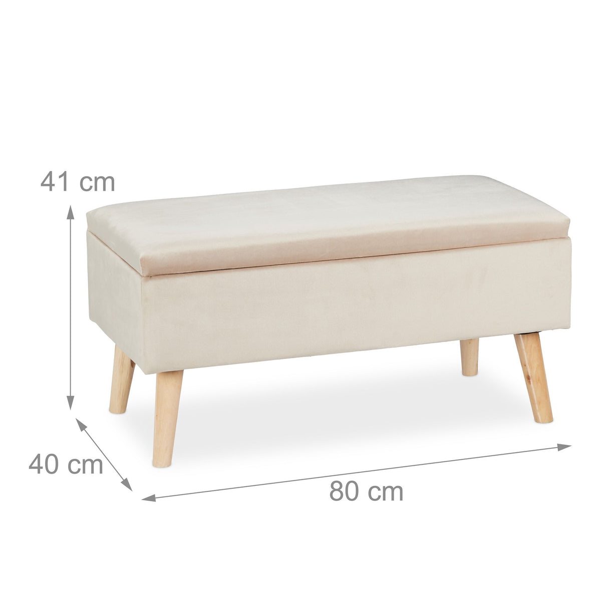 Velvet storage bench