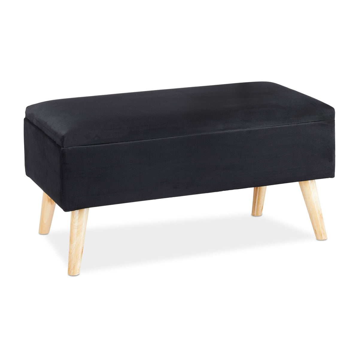 Velvet storage bench
