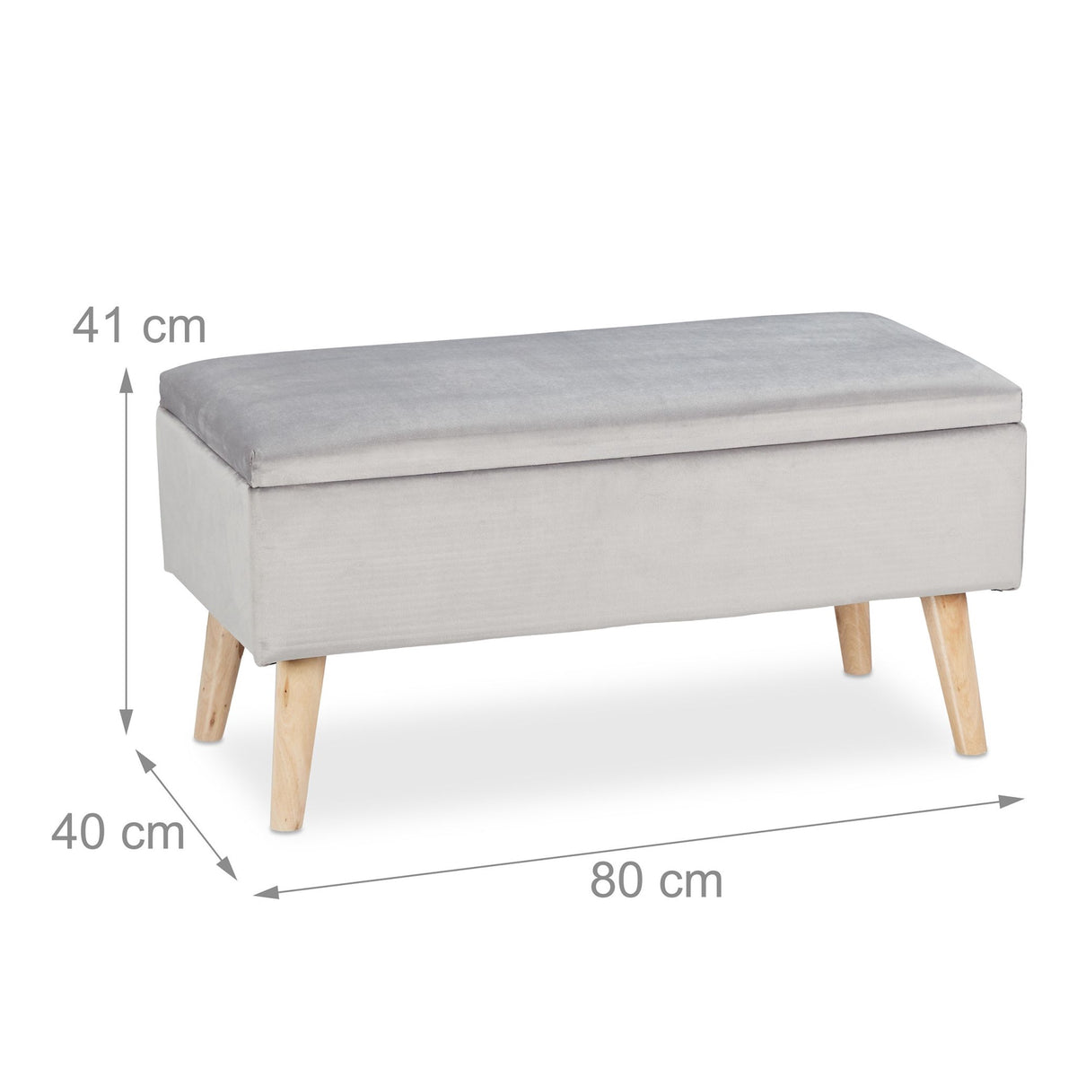 Velvet storage bench
