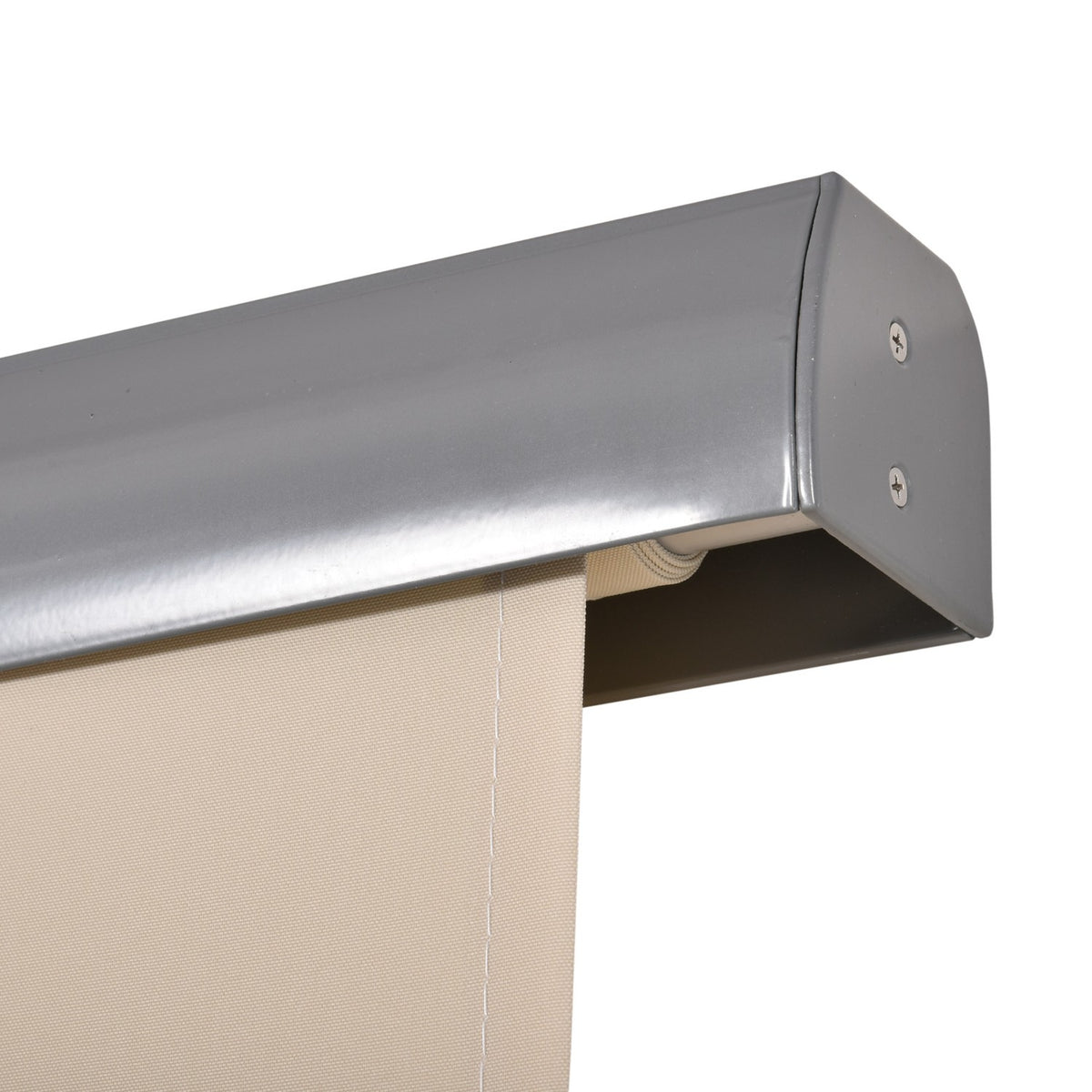 Vertical Awning Balcony Wind Protection And Privacy Screen, Hand Crank, Polyester + Aluminum, 160X250Cm