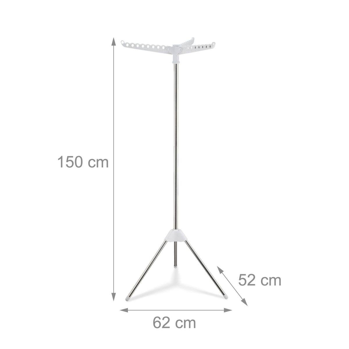 Vertical Clothes Airer, 3 Rotatable Arms, Space-Saving
