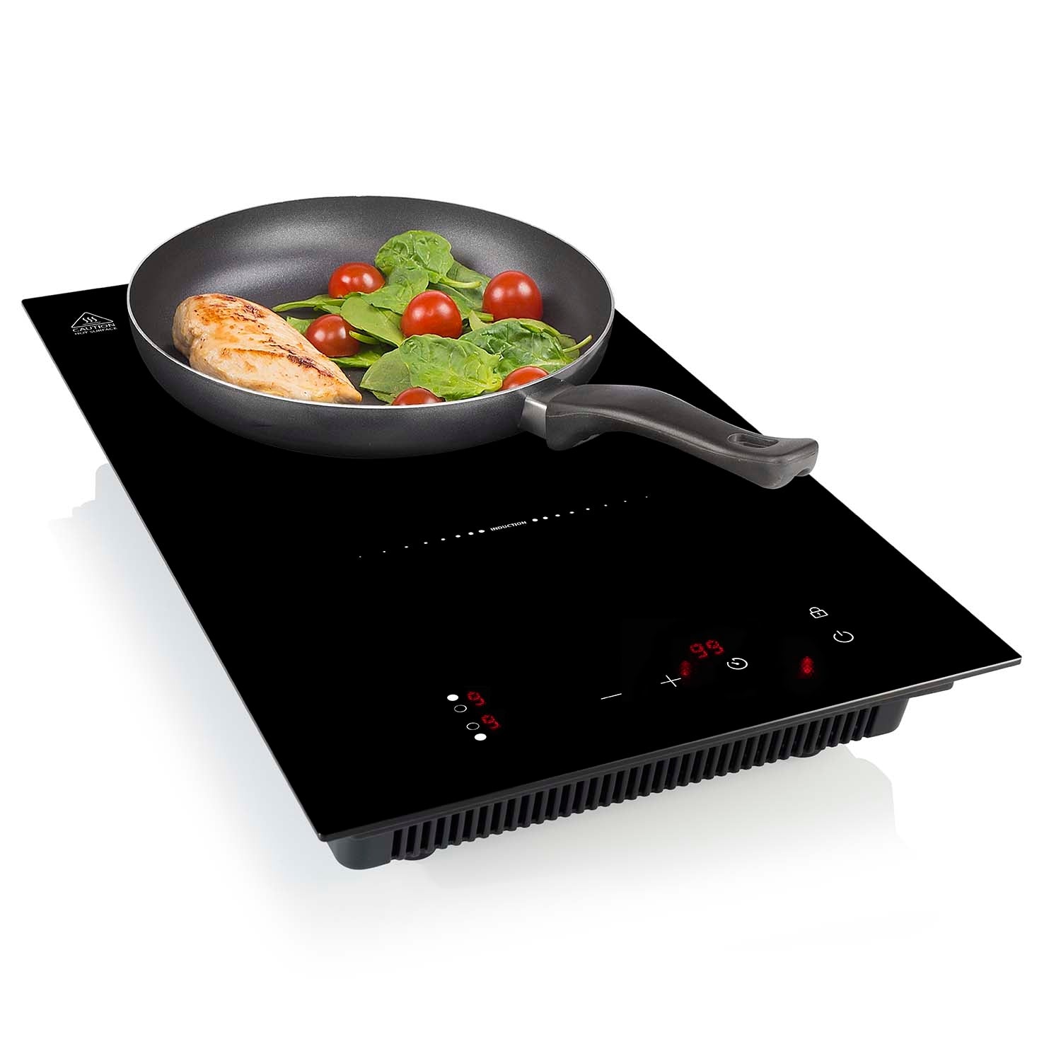 Vertical Double Induction Cooktop 3000W
