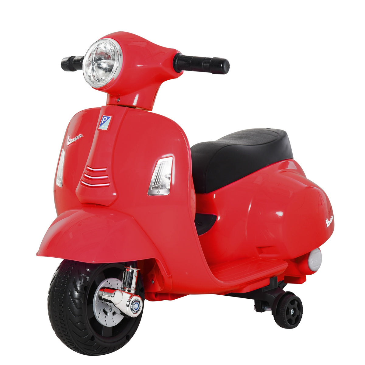 Vespa Electric Motorcycle Children'S Motorcycle Electric Vehicle 18-36 Months 3 Km/H Led Light Sound Pp Plastic Metal Red 66.5 X 38 X 52 Cm