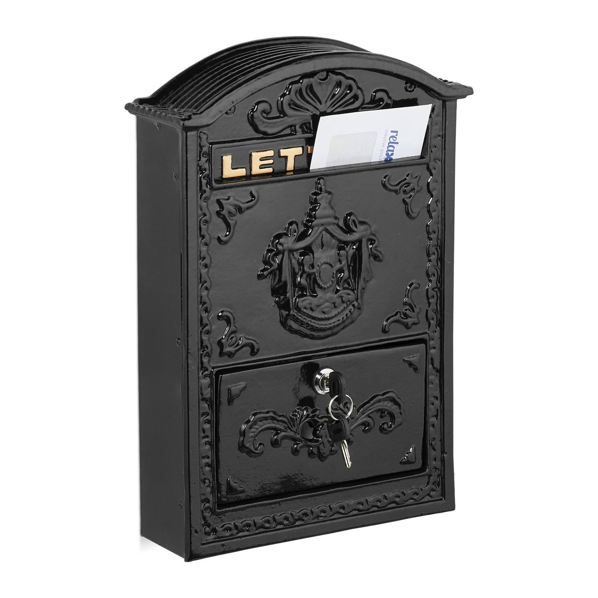 Vintage Letterbox with Lock – Antique Style Mailbox