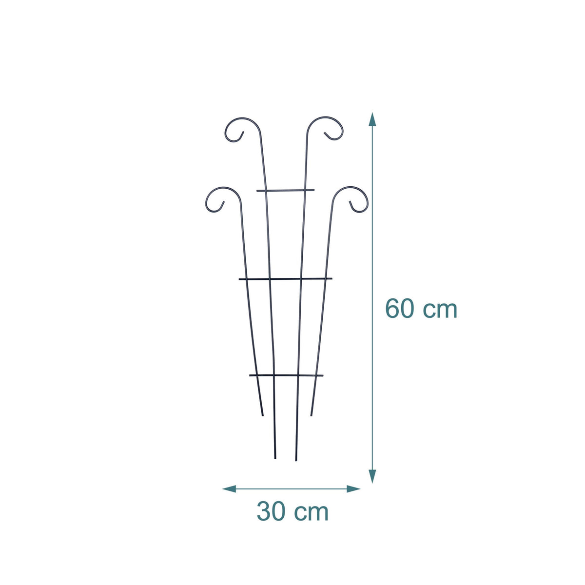 Vintage Metal Rose Trellis Set, 4-Pack
