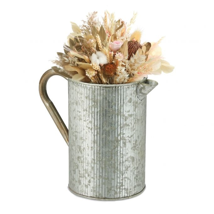 Vintage galvanized jug with handle