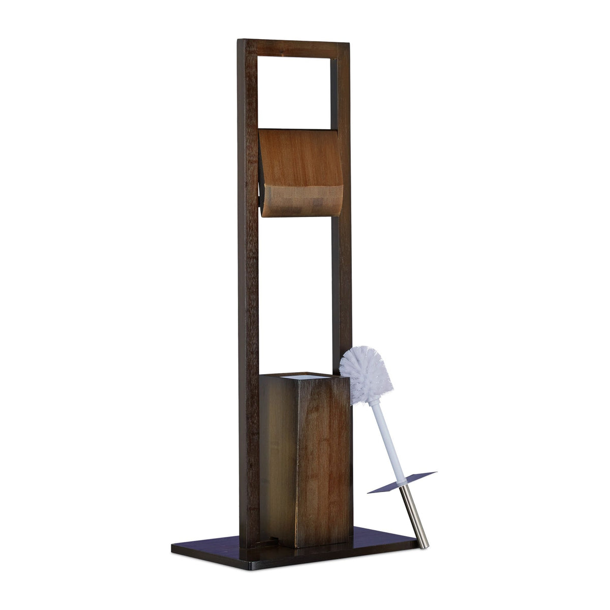 WC chair bamboo dark brown