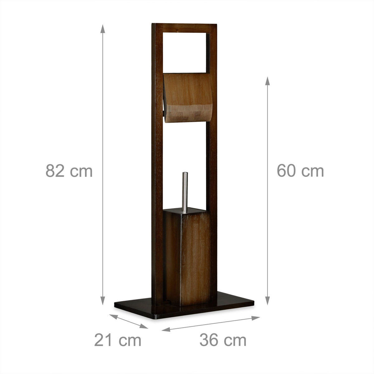 WC chair bamboo dark brown