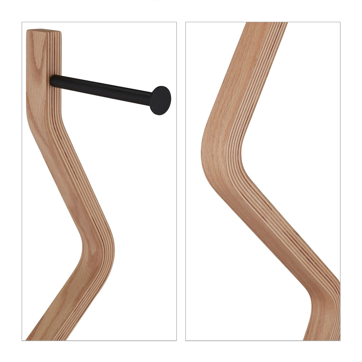 WC chair steel & wooden look