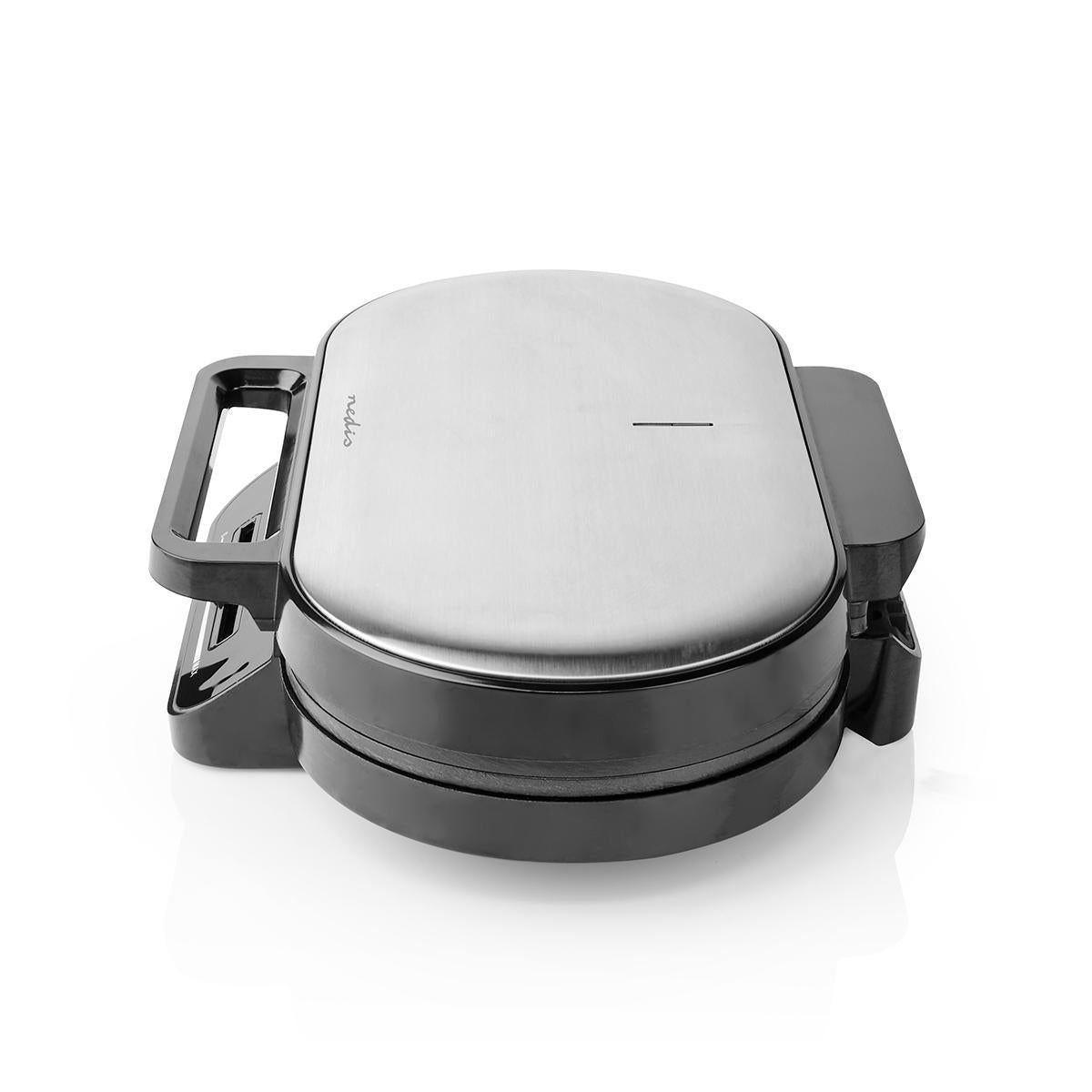 Waffle Iron | 2 x 5 Heart shaped waffles | 12 cm | 1200 W | Automatic temperature control | Metal / Plastic