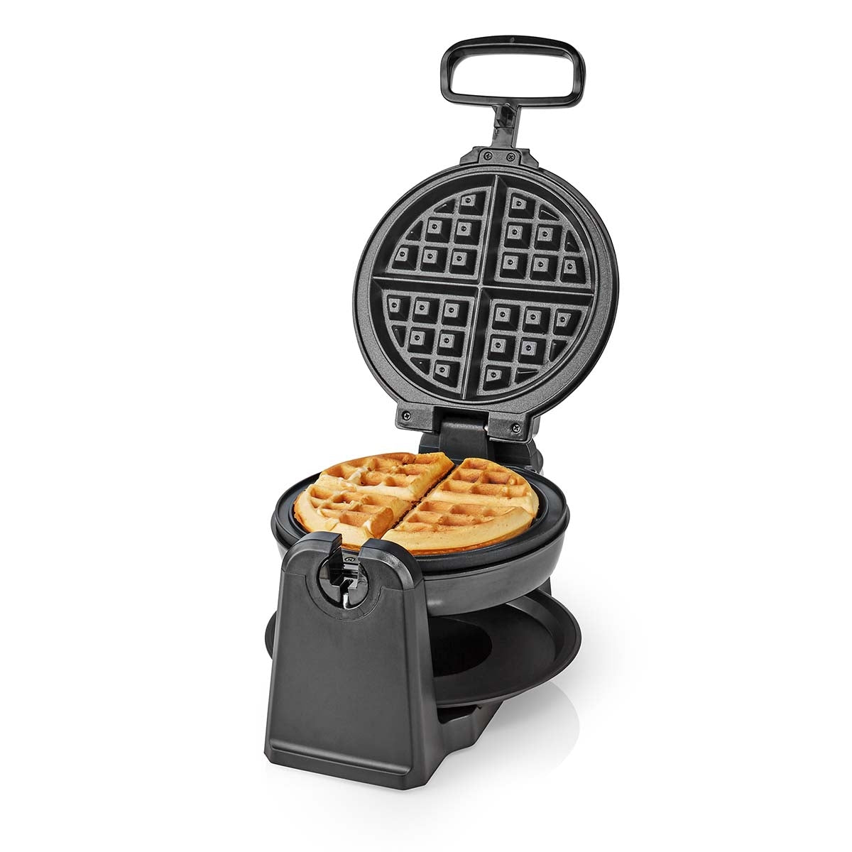 Waffle Iron | Belgian Waffles | 17 cm | 1000 W | Automatic temperature control | ABS / Stainless steel