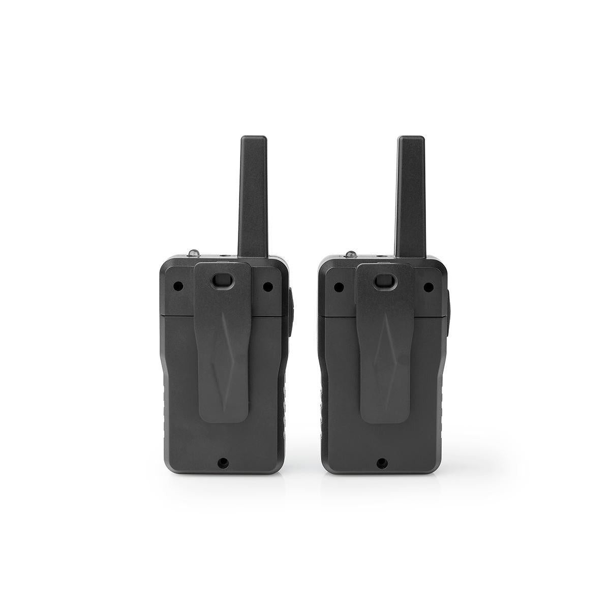 Walkie Talkie Set | 2 handsets | Up to 10 km | Frequency channels: 8 | PTT / VOX | Up to 6 hours | Charging base included | Headphone jack | Black