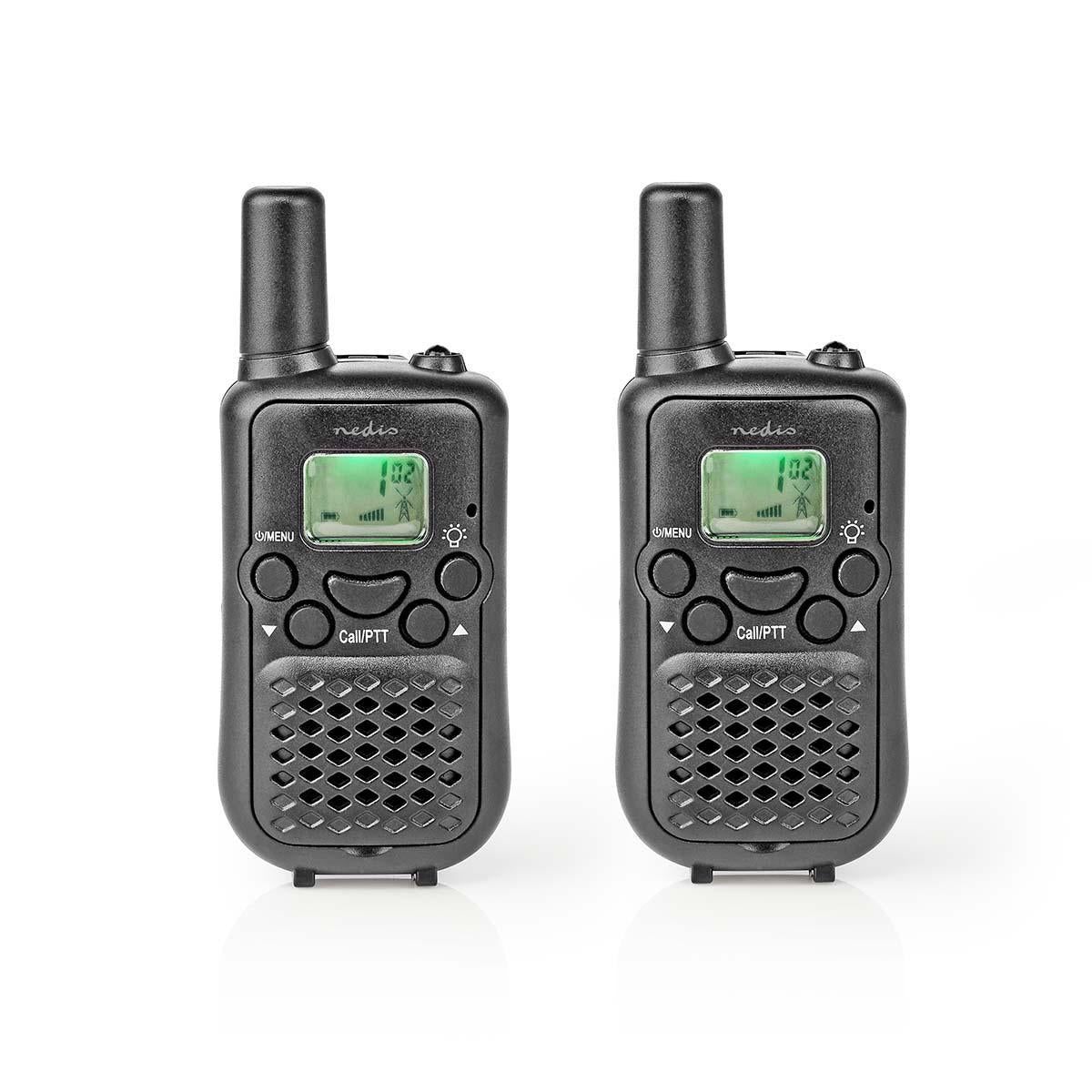 Walkie Talkie Set | 2 handsets | Up to 5 km | Frequency channels: 8 | PTT / VOX | Up to 2.5 hours | Black
