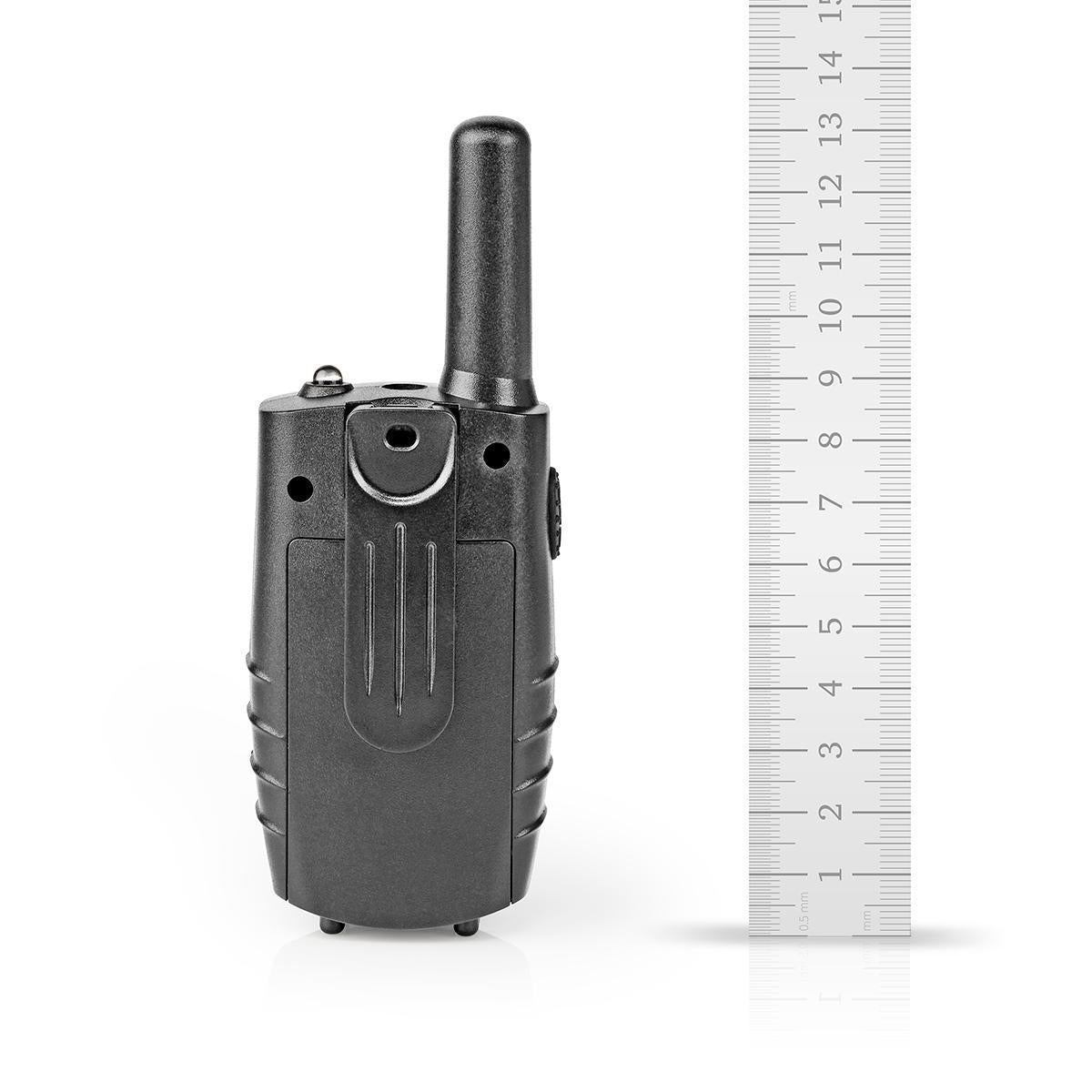 Walkie Talkie Set | 2 handsets | Up to 8 km | Frequency channels: 8 | PTT / VOX | Up to 2.5 hours | Headphone jack | Black