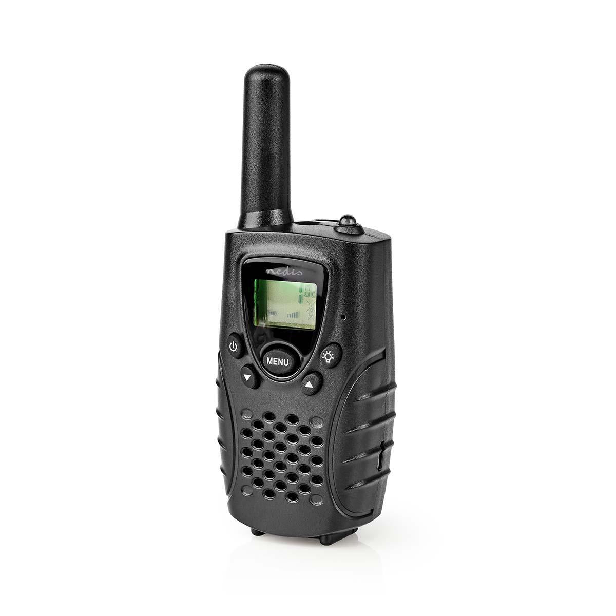 Walkie Talkie Set | 2 handsets | Up to 8 km | Frequency channels: 8 | PTT / VOX | Up to 2.5 hours | Headphone jack | Black