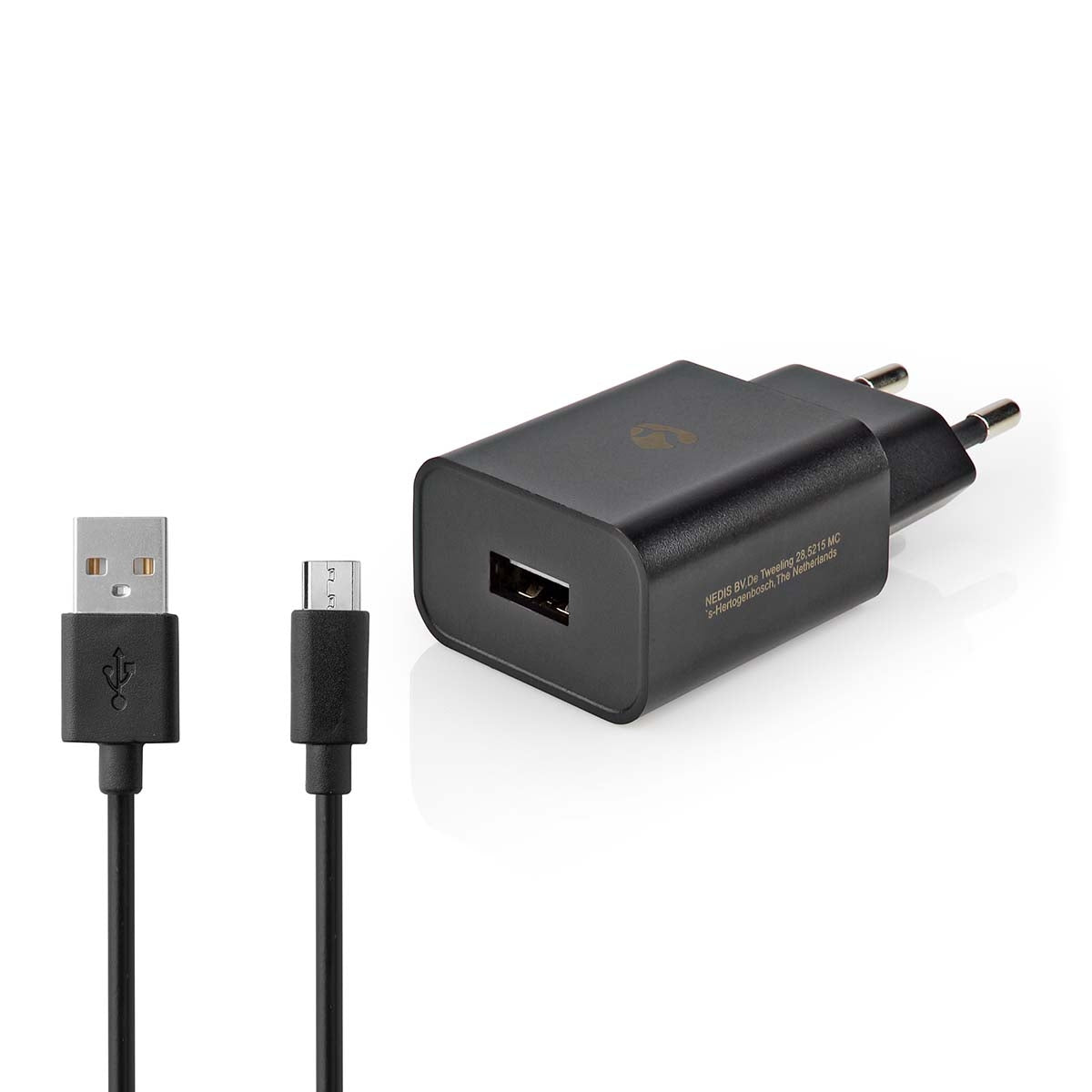 Wall Charger | 12 W| Fast charging function | 1x 2.1 A A | Number of outputs: 1 | USB-A | Micro USB (Loose) Cable | 1.00 m | Single Voltage Output