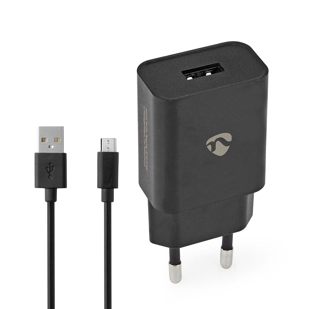 Wall Charger | 12 W| Fast charging function | 1x 2.1 A A | Number of outputs: 1 | USB-A | Micro USB (Loose) Cable | 1.00 m | Single Voltage Output