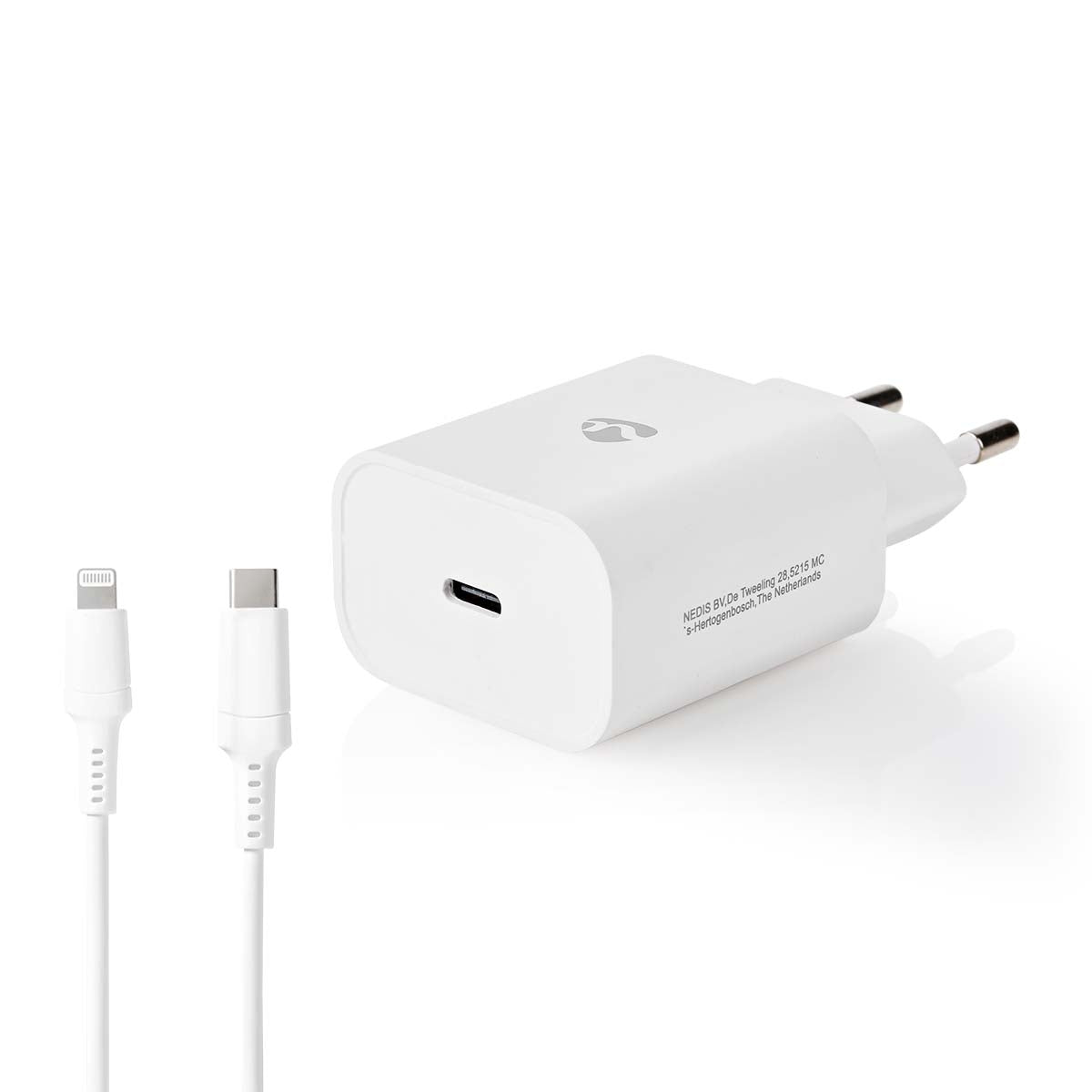 Wall Charger | 20 W| Fast charging function | 1.67 A / 2.22 A / 3.0 A | Number of outputs: 1 | USB-C™ | Lightning 8-Pin (Loose) Cable | 1.00 m | Automatic selection of Voltage