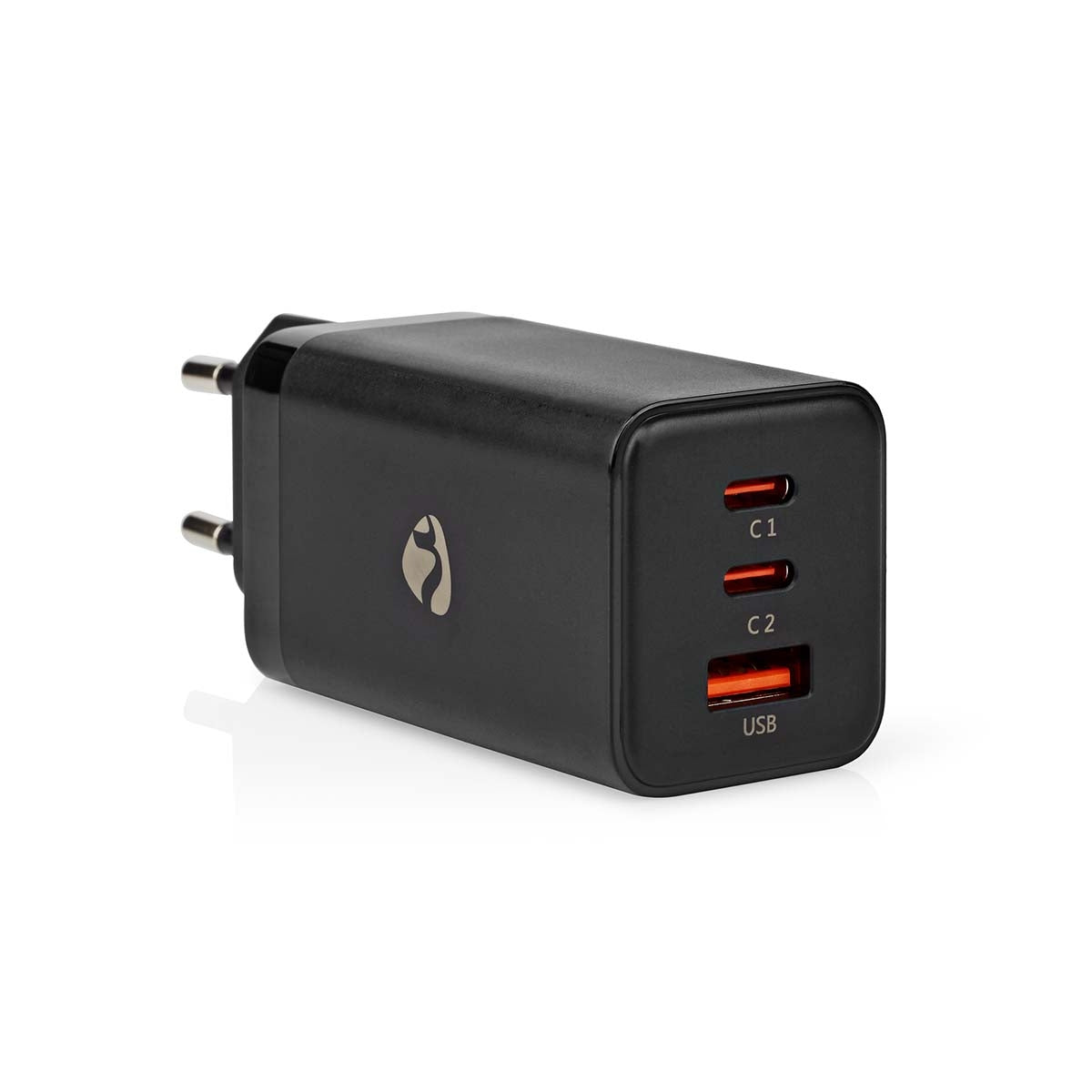 Wall Charger | 65 W| GaN | Fast charging function | 3.0 / 3.25 A A | Number of outputs: 3 | USB-A / 2x USB-C™ | Automatic selection of Voltage