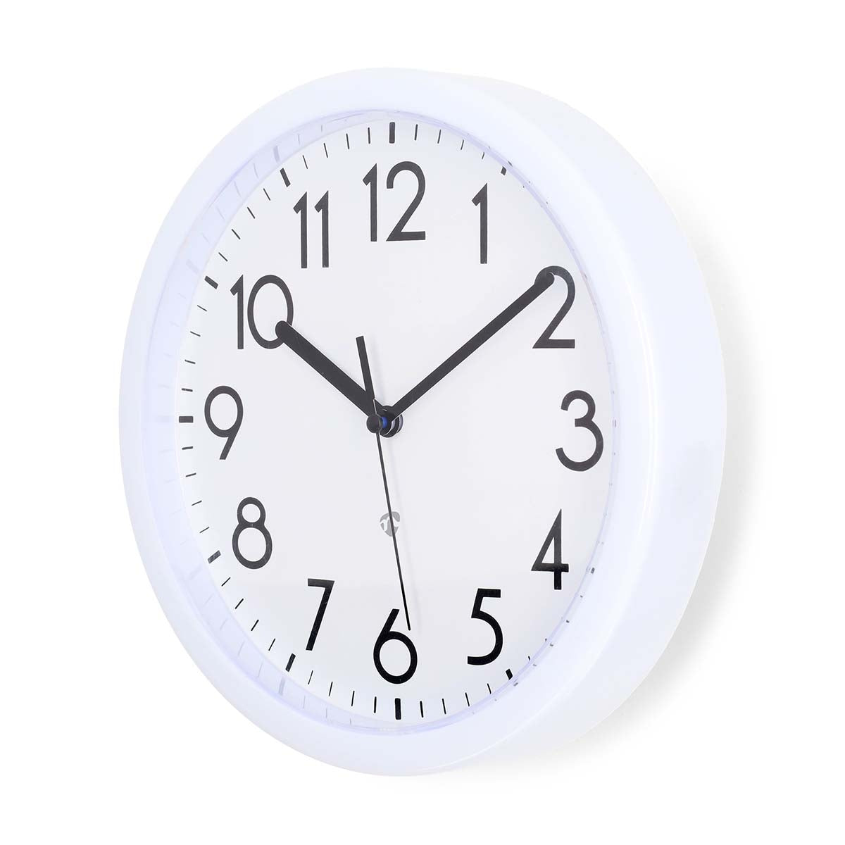 Wall Clock | Diameter: 220 mm | Plastic | White