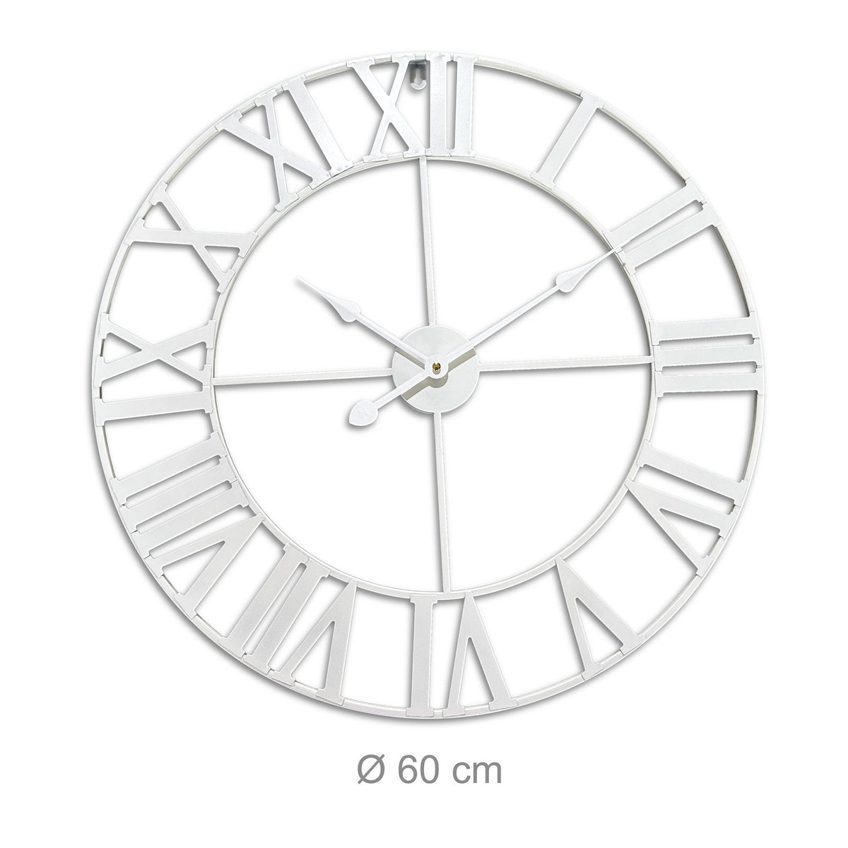 Wall Clock, Roman Numerals, 60 cm Diameter