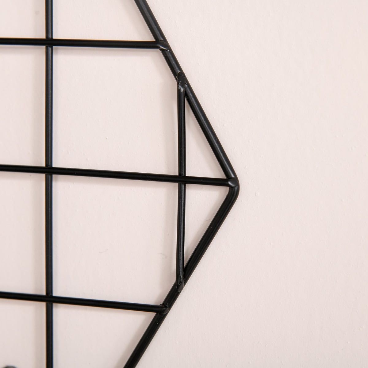 Wall Grid Wall Decor Diy Picture Shelf, Metal, Black, 50X44X8Cm, For Photos & Notes