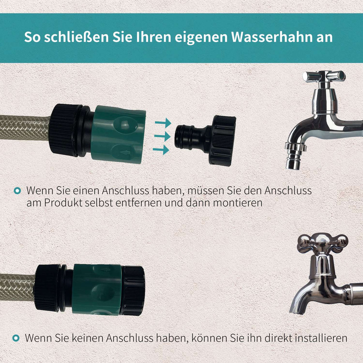 Wall Hose Box, Hose Reel, Swivels 180° With Multi-Shower, Frost Protection -5–45 °C, Plastic, Green + Black, 10 M