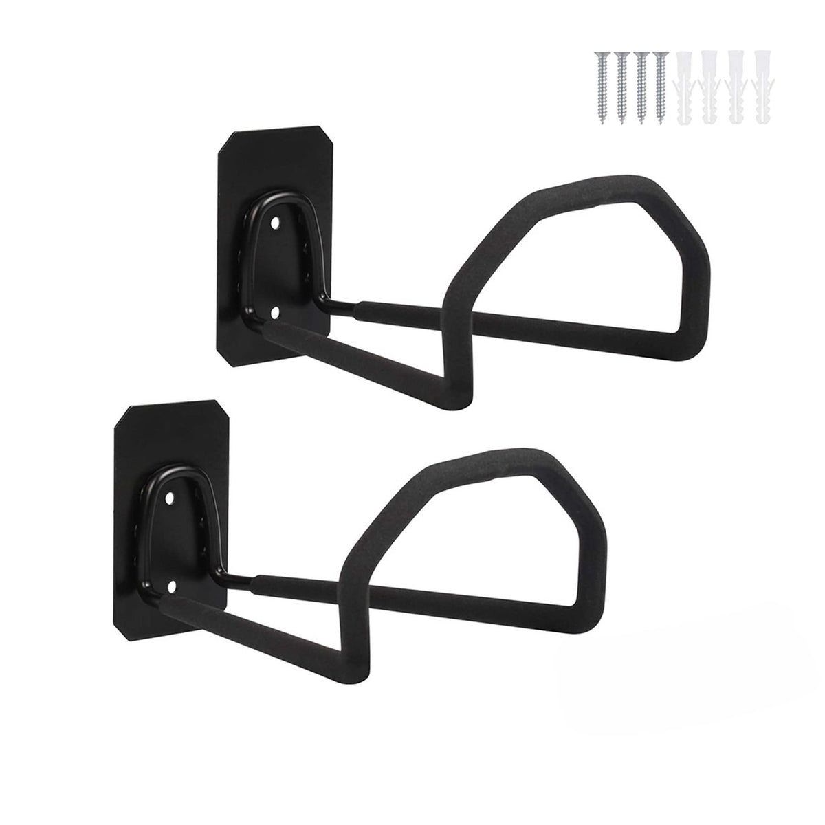 Wall Hose Holders, Set of 2 – Black, Heavy-Duty Iron