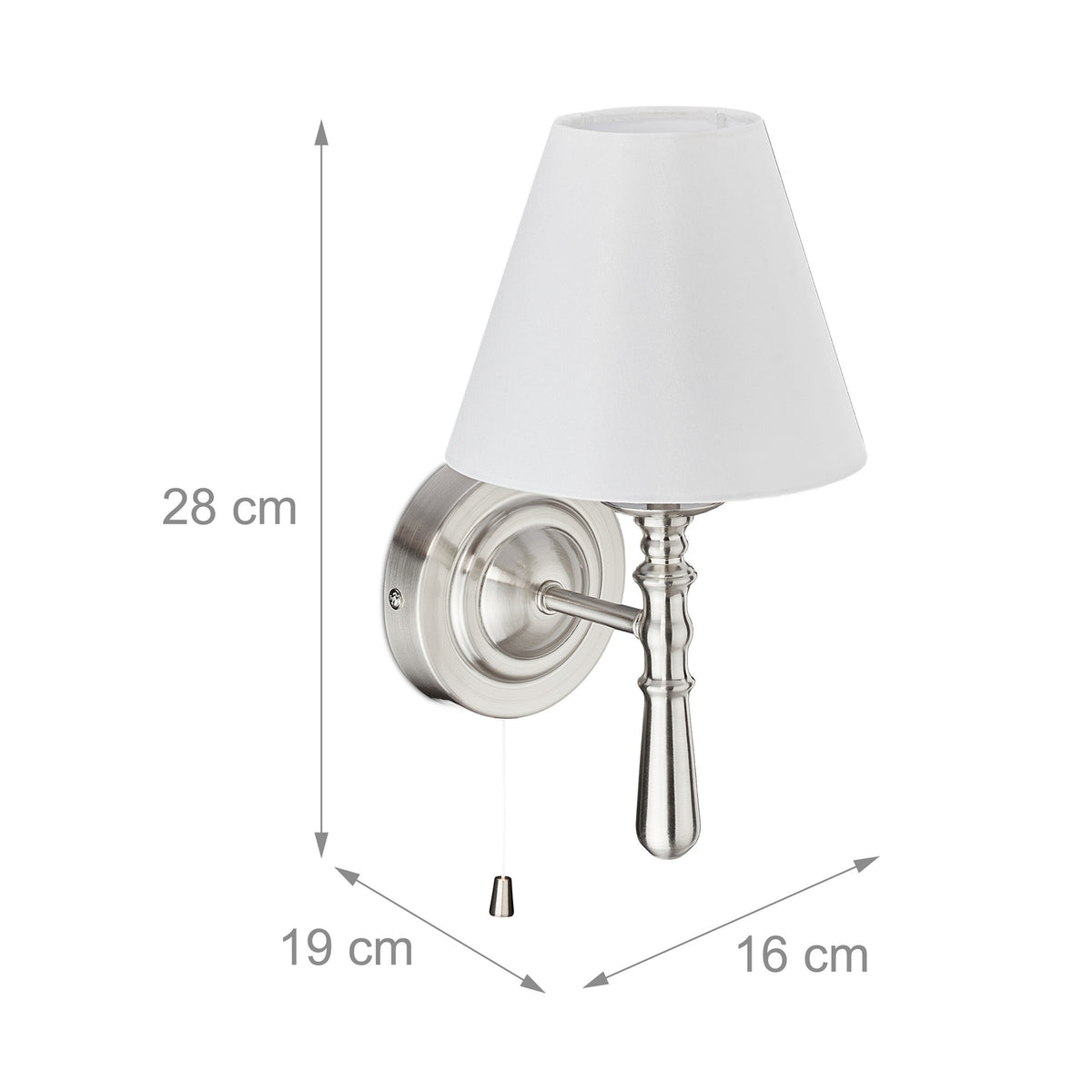 Wall Lamps, 2-Pack, Fabric Shades, Indoor Use