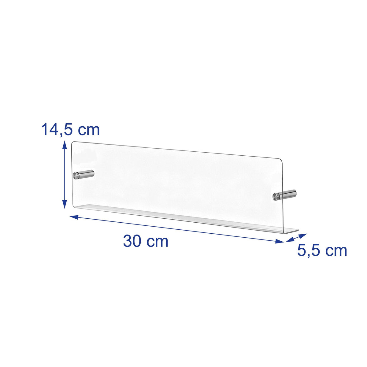 Wall Magazine Holders, Set of 3 – Acrylic, Metal, M Size