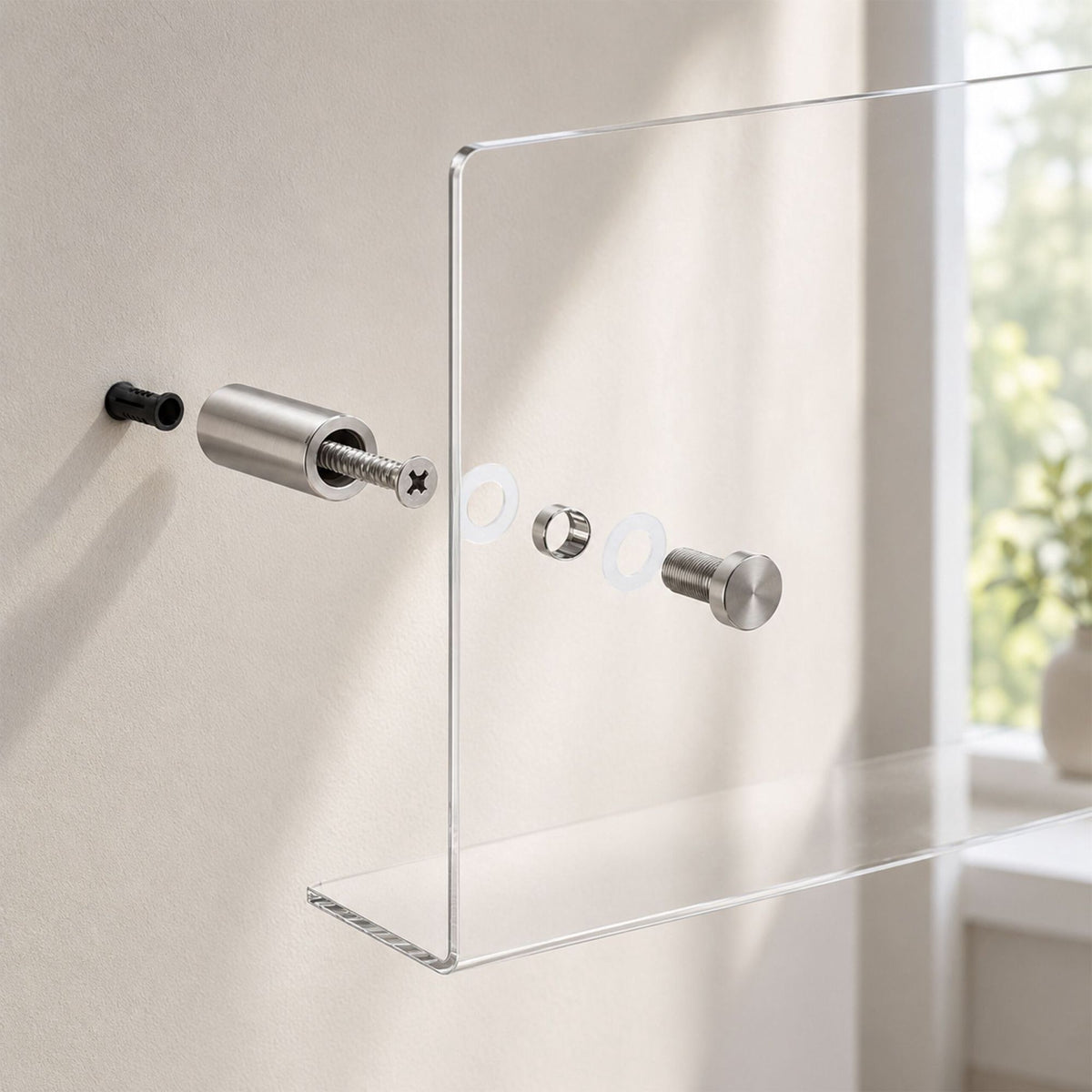 Wall Magazine Holders, Set of 3 – Acrylic, Metal, M Size