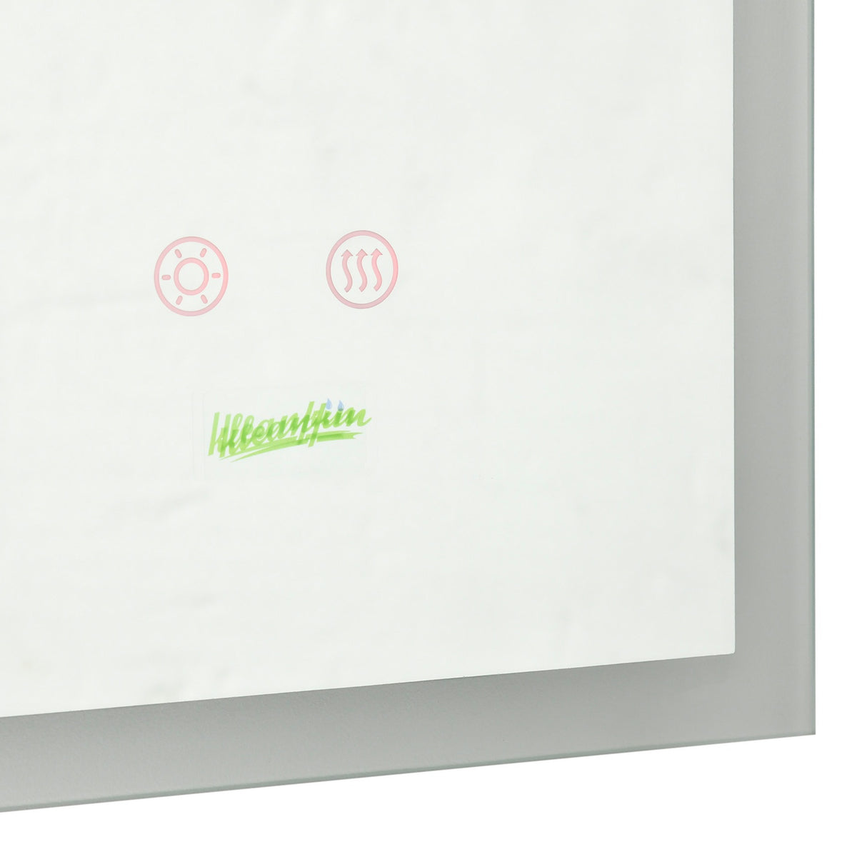 Wall Mirror Bathroom Mirror With Led Lighting And Anti-Fog Function, Ip44 Waterproof, Aluminum Alloy