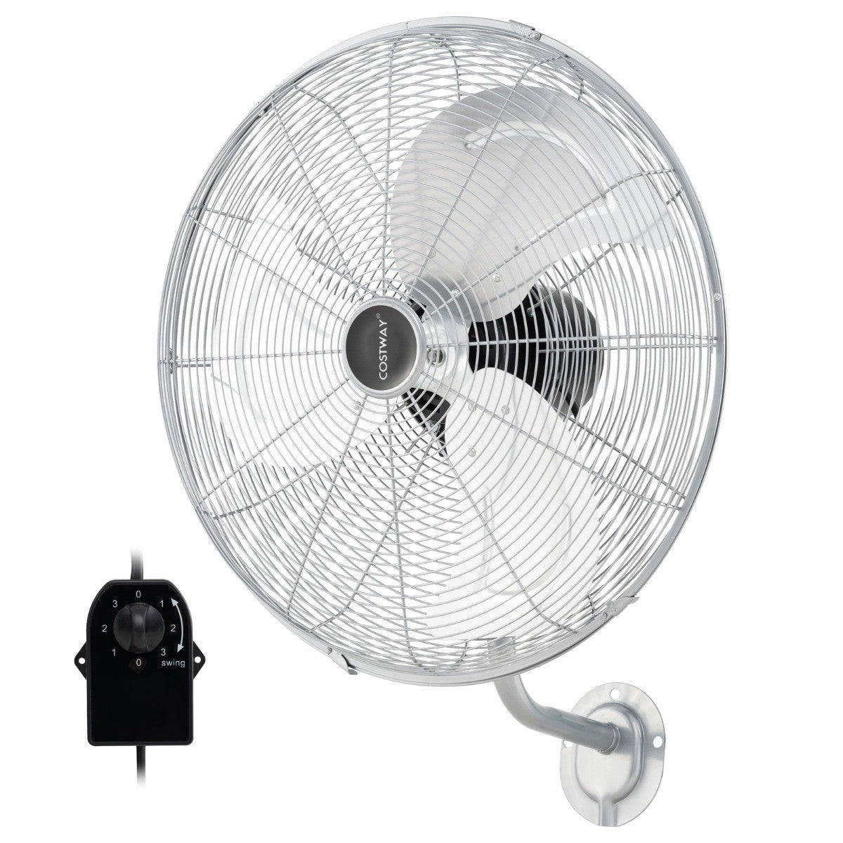 Wall Mount Industrial Fan 51 cm, 85 Oscillation, 3-Speed