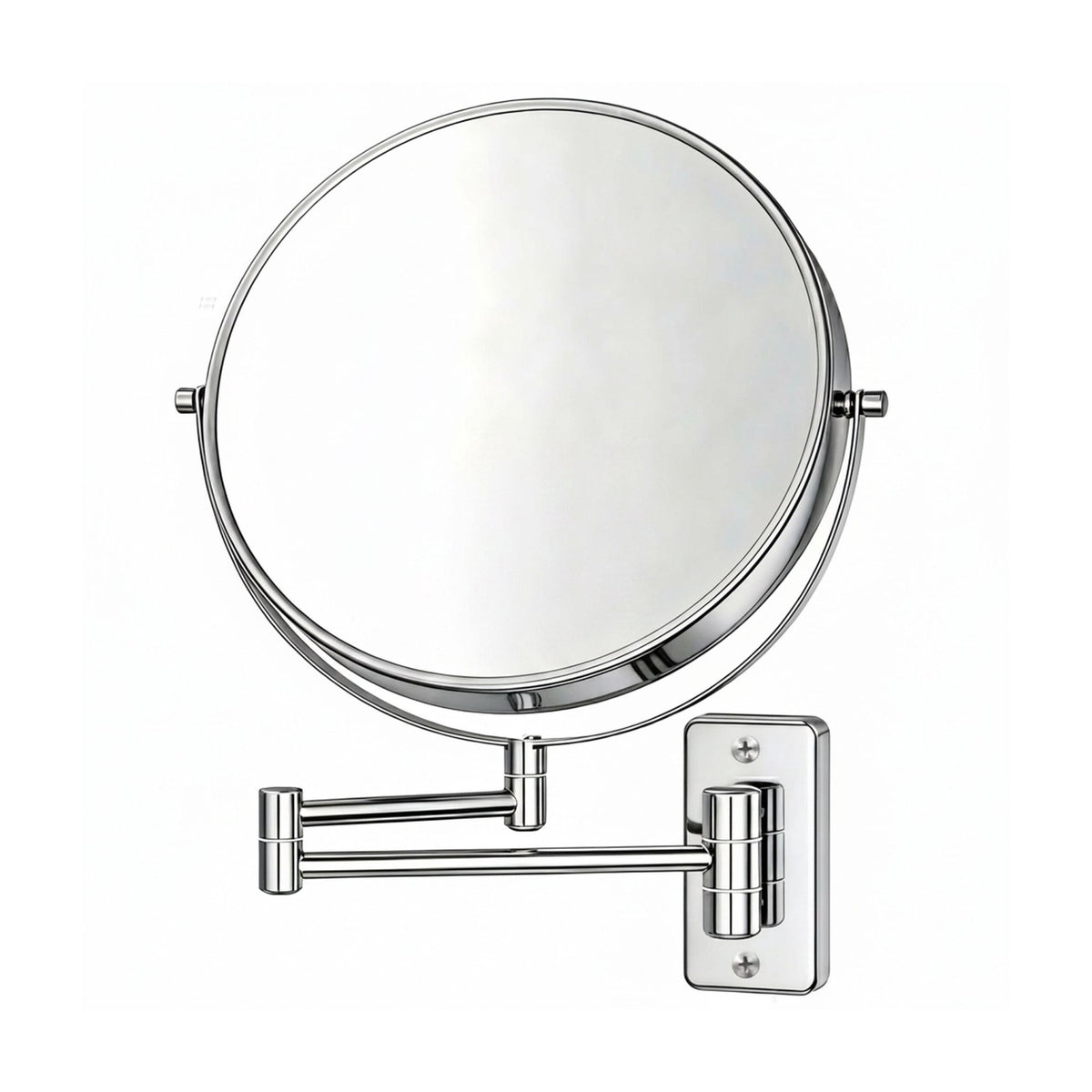 Wall-Mounted 10x Magnifying Mirror – Double-Sided, Swivel Arm