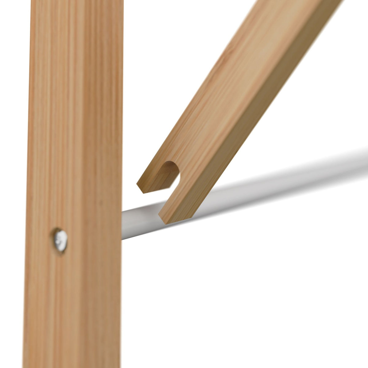 Wall-Mounted Bamboo Metal Extendable Drying Rack