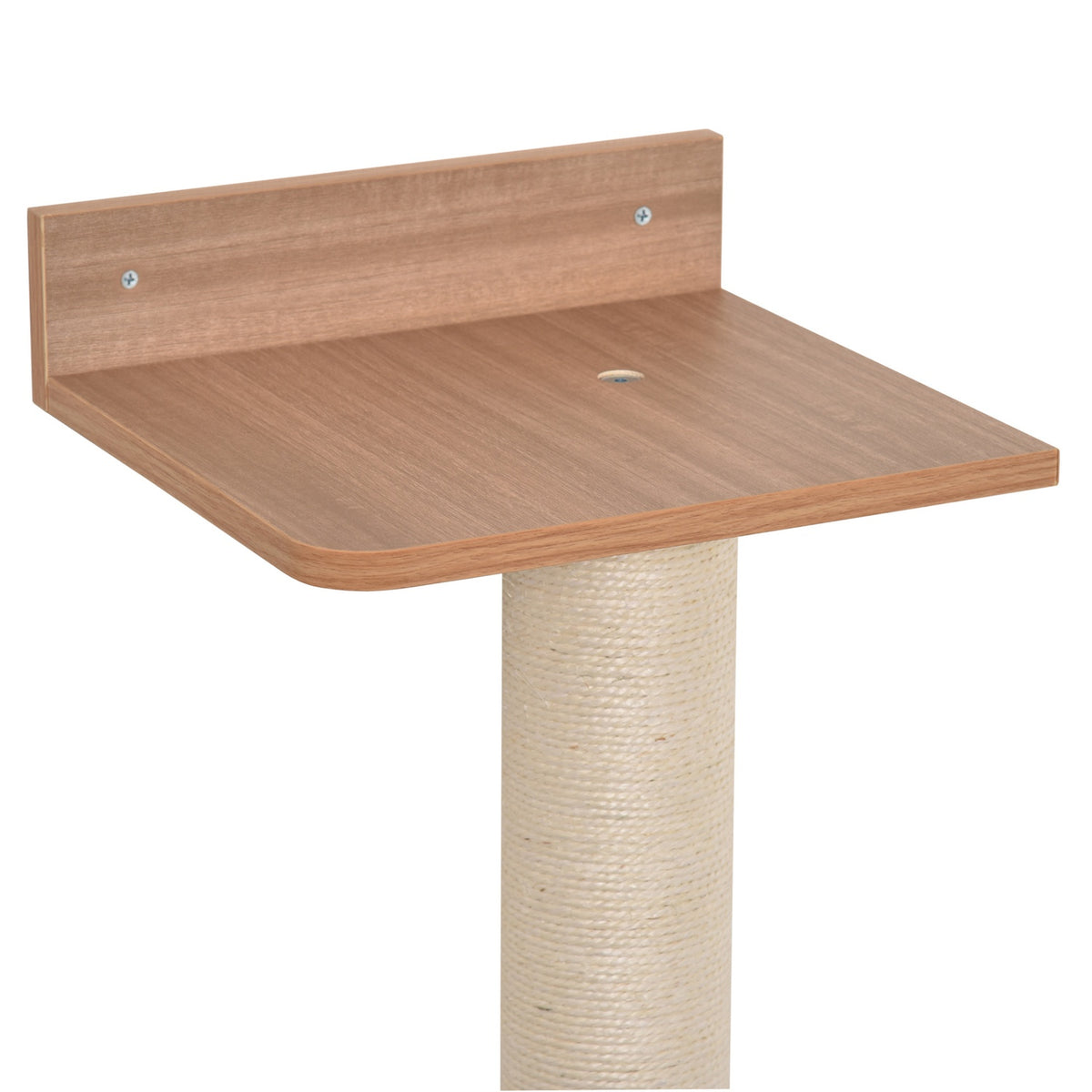 Wall-Mounted Climbing Tree For Cats Scratching Post With Cat Boards, Sisal Covering, Natural, 30X27.5X63Cm