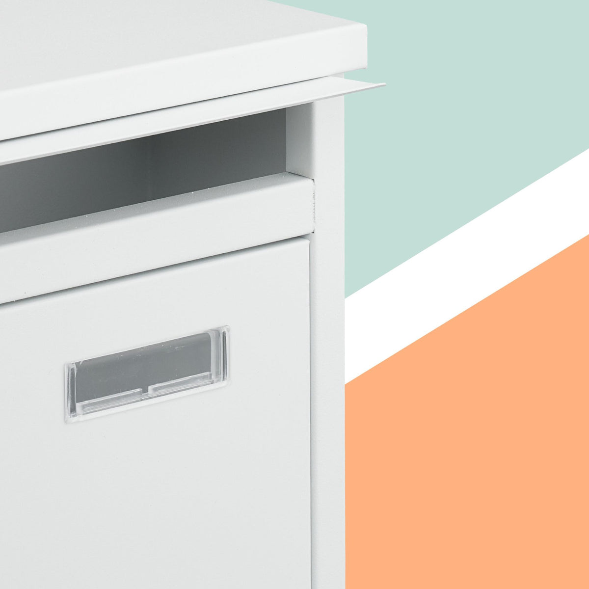 Wall-Mounted Iron Letterbox with Nameplate and Keys