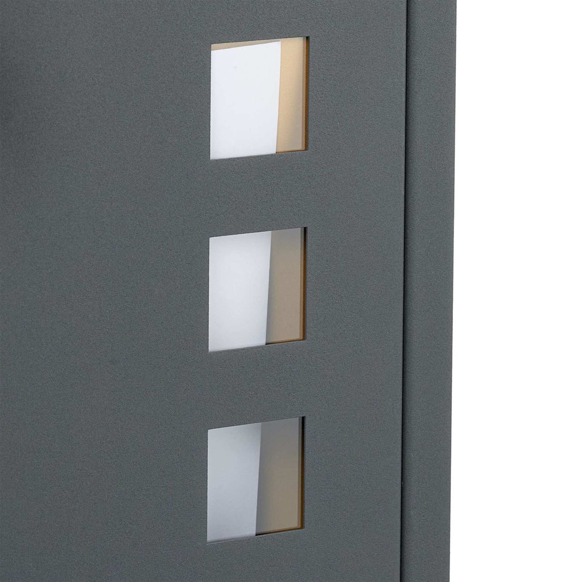 Wall-Mounted Iron Letterbox with Viewing Windows