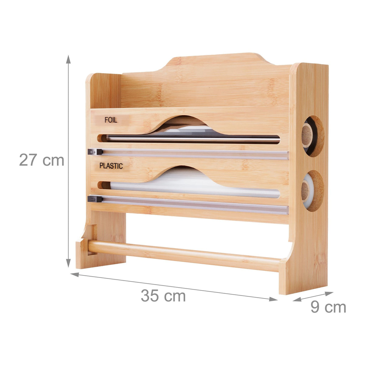 Wall-Mounted Kitchen Roll Holder with Foil Cutter