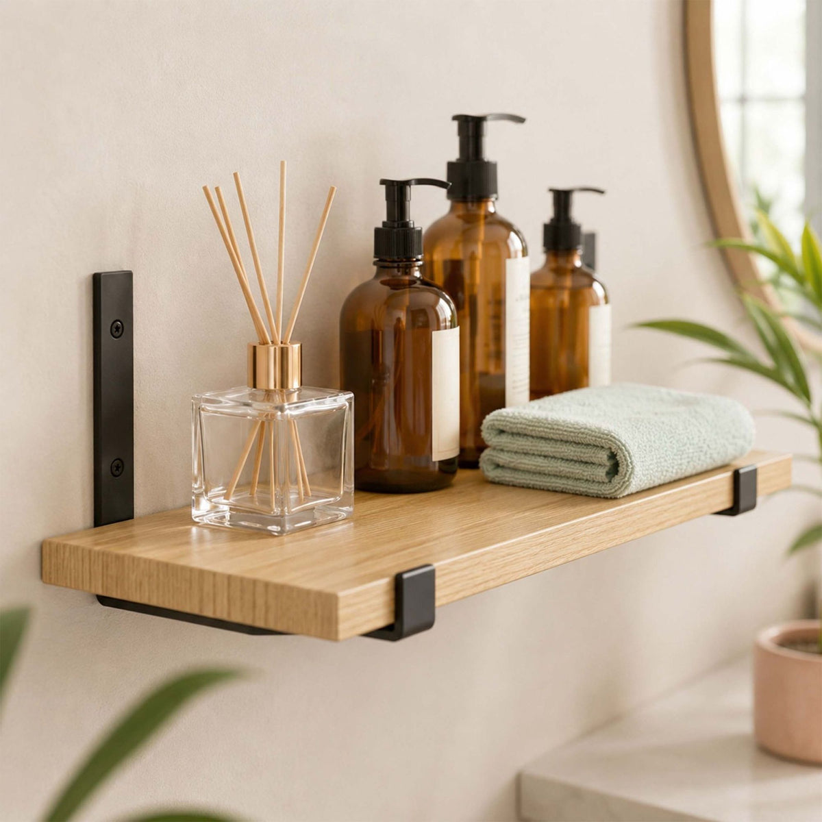 Wall-Mounted MDF Shelves Set, 3-Piece, Various Sizes