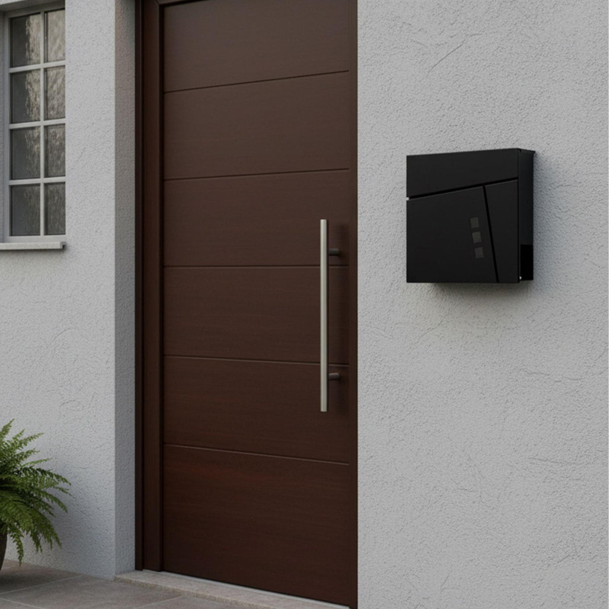 Wall-Mounted Mailbox with Newspaper Holder, Weatherproof