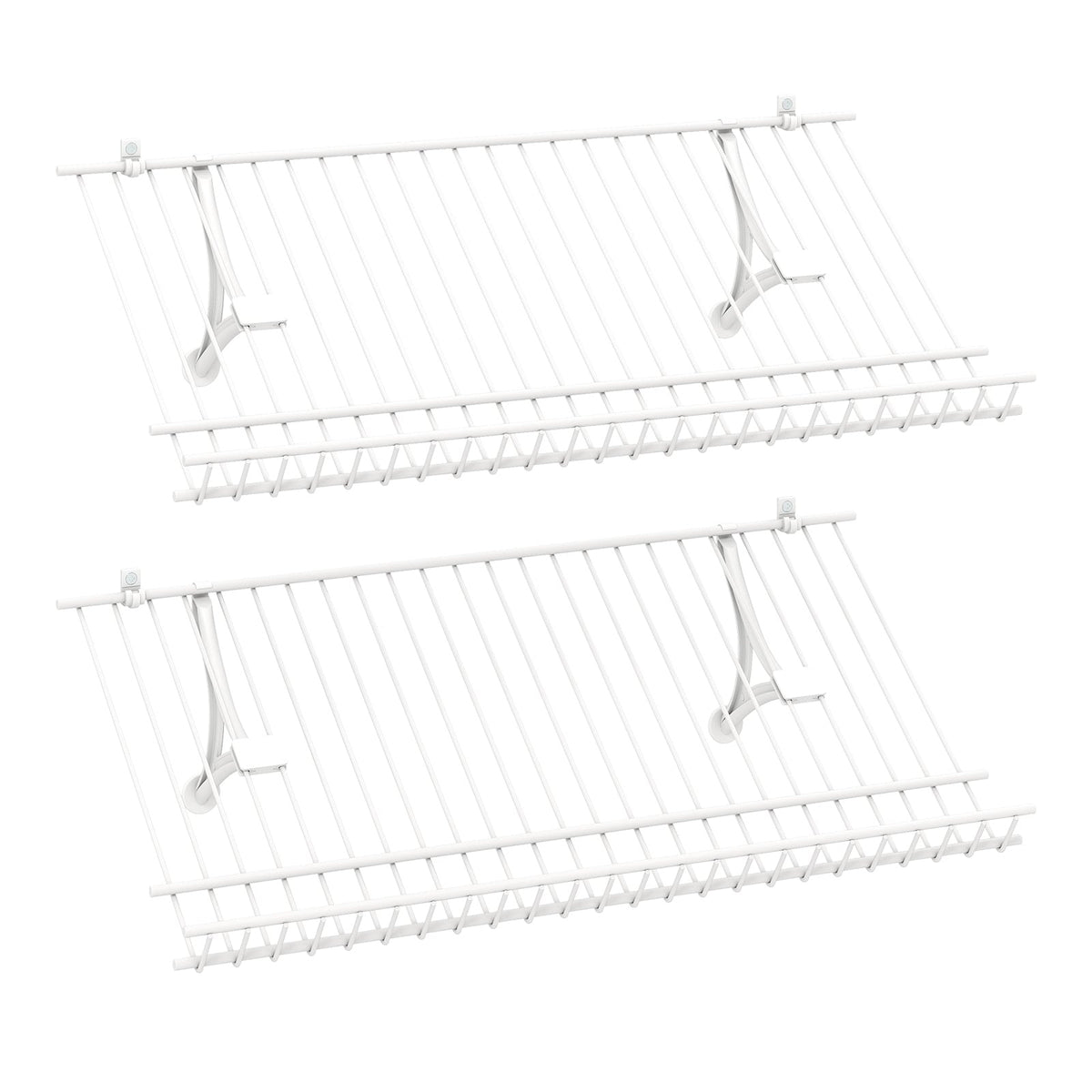 Wall-Mounted Metal Shoe Rack Set, 2-Piece, Customizable